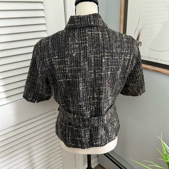 COLDWATER CREEK Womens Jacket Half Sleeve Tweed Career Travel Minimalist | P8 - Picture 4 of 9